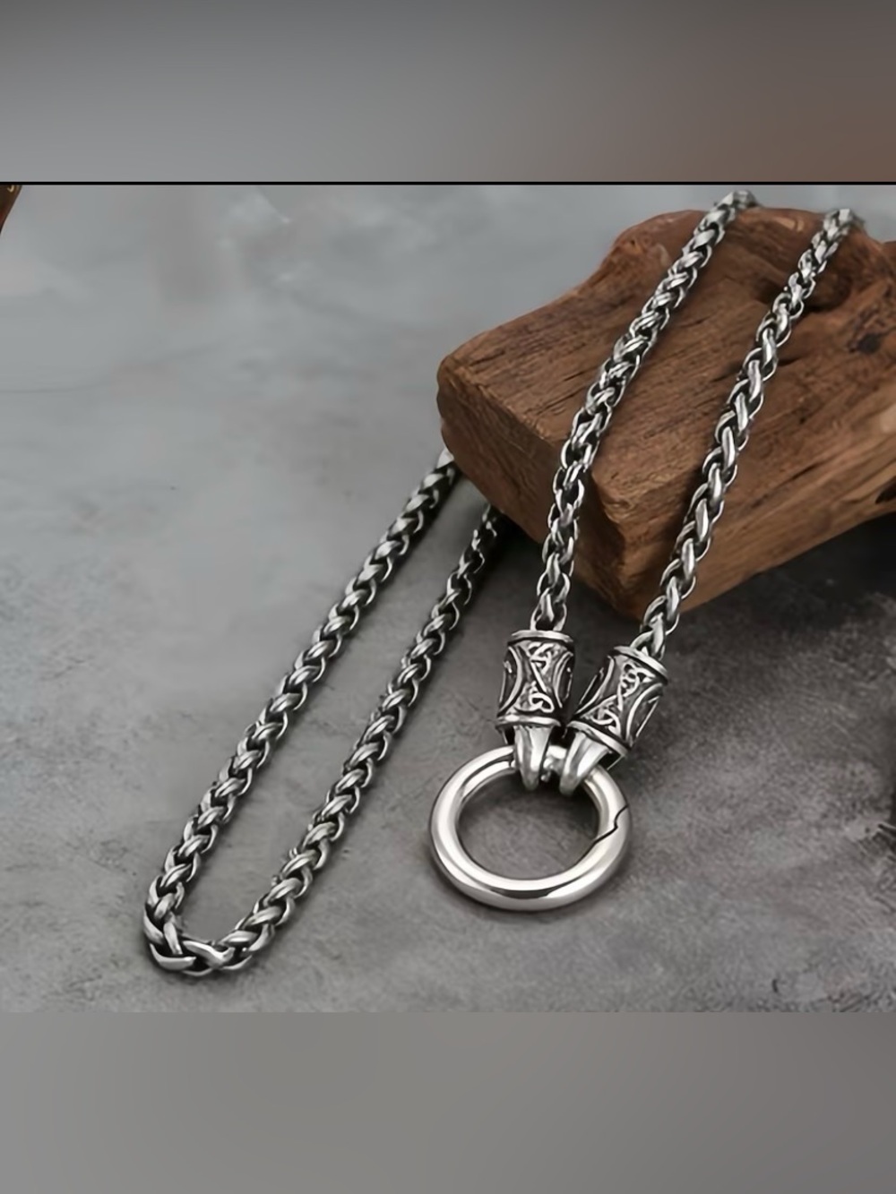 Oxidized Wheat Chain Braid Necklace Heavy Twist necklace Unisex NEW